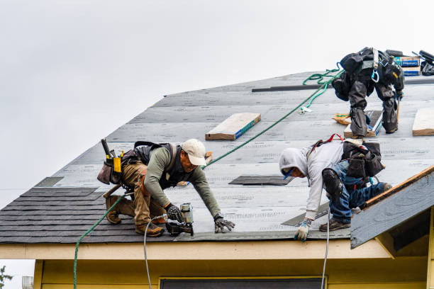 Professional Roof Installation technician working in Auburn, MA